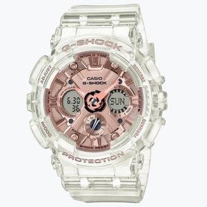 NEW!!! Casio Women's Analog-Digital Clear and Rose Gold Watch
